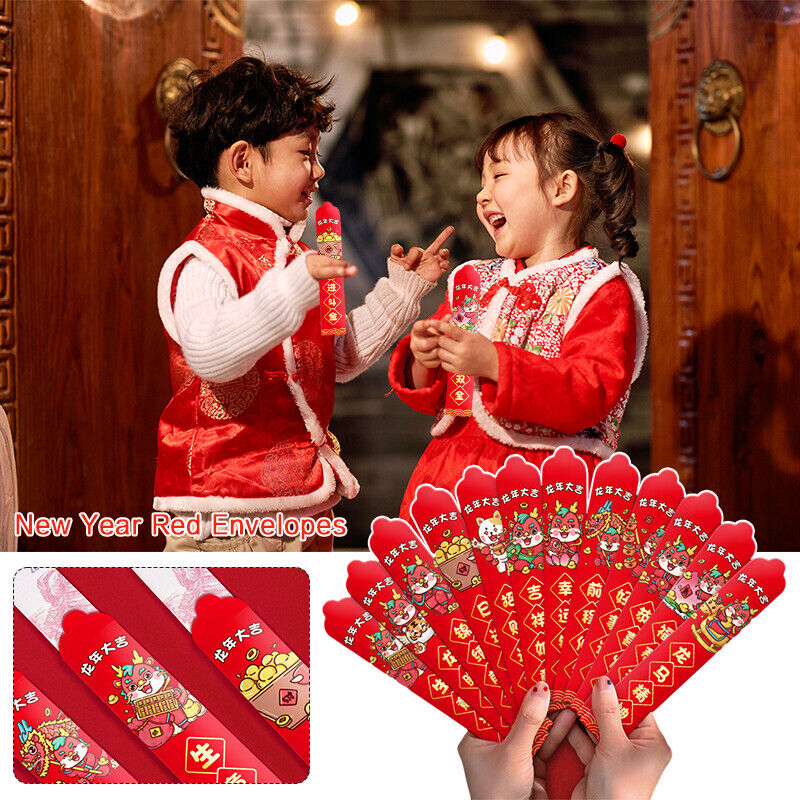 24PCS 2024 Chinese New Year Money Envelope HongBao Blind Boxes Lucky Money Bag