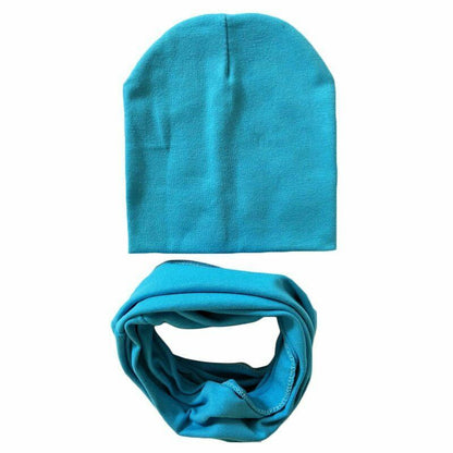 Baby Hats Winter Spring Scarf Sets Cotton Boy Girl Caps Kids Bonnet Beanie Cap