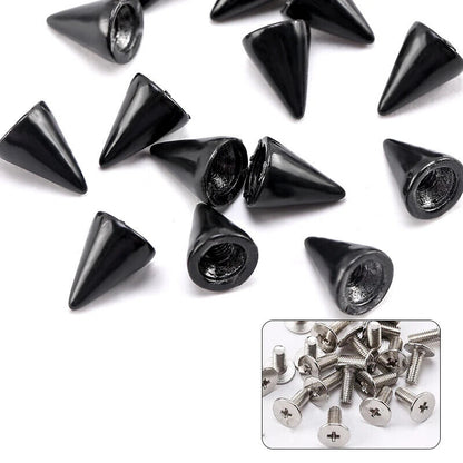 Studs & Spikes 25Pcs Punk Buttons Rivets Set DIY Craft Clothes Garment Screwback