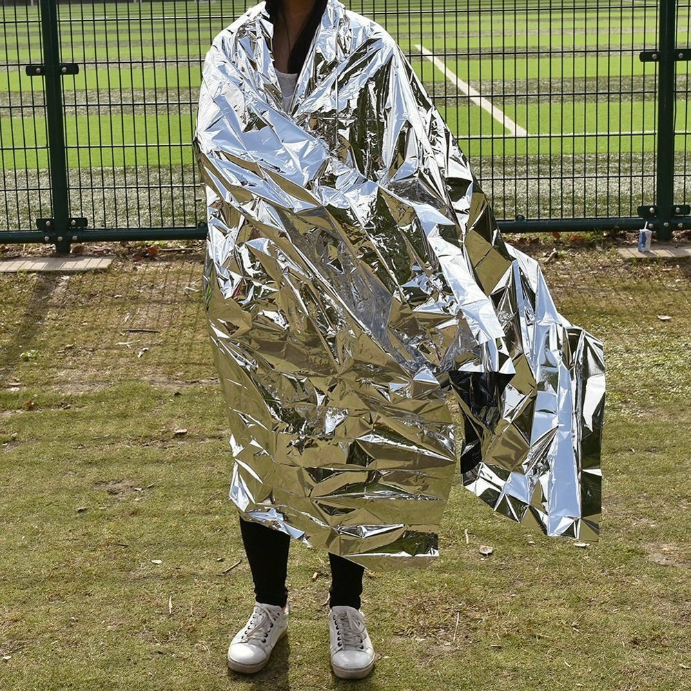 20 Pack Emergency Mylar Thermal Blankets, Individually Sealed, 52" x 82"