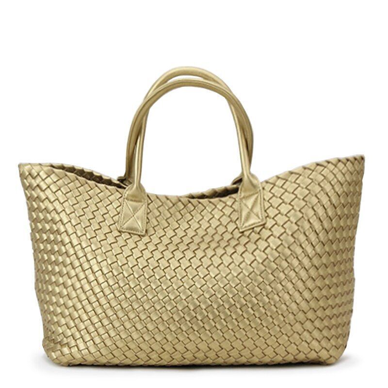 Woven Handbag Women Fashion Tide Weave Hand Shoulder Purse Shopping Basket Bag