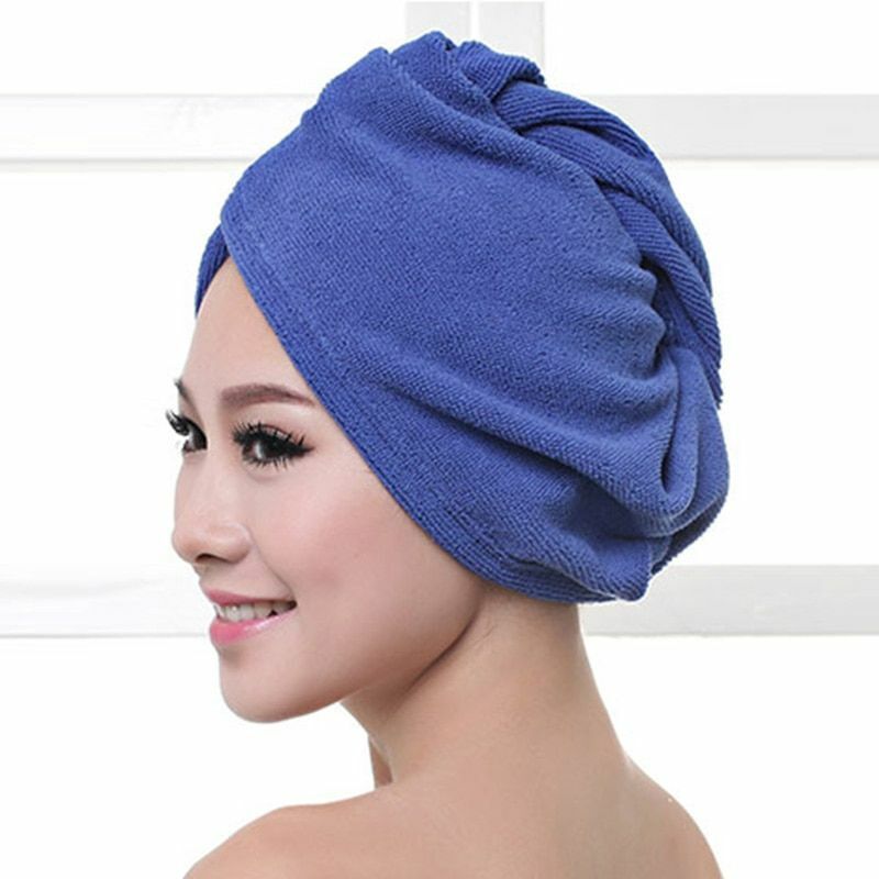 Hair Drying Wrap Microfibre Women Towel Quick Hat Cap Turban Head Bathing Tools