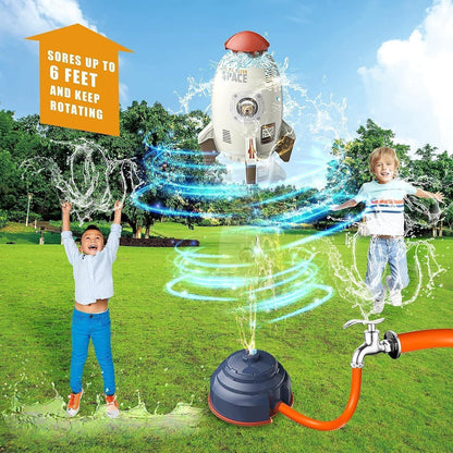 Rocket Launcher Outdoor Water Toys, Kids Sprinkler, Holiday & Birthday