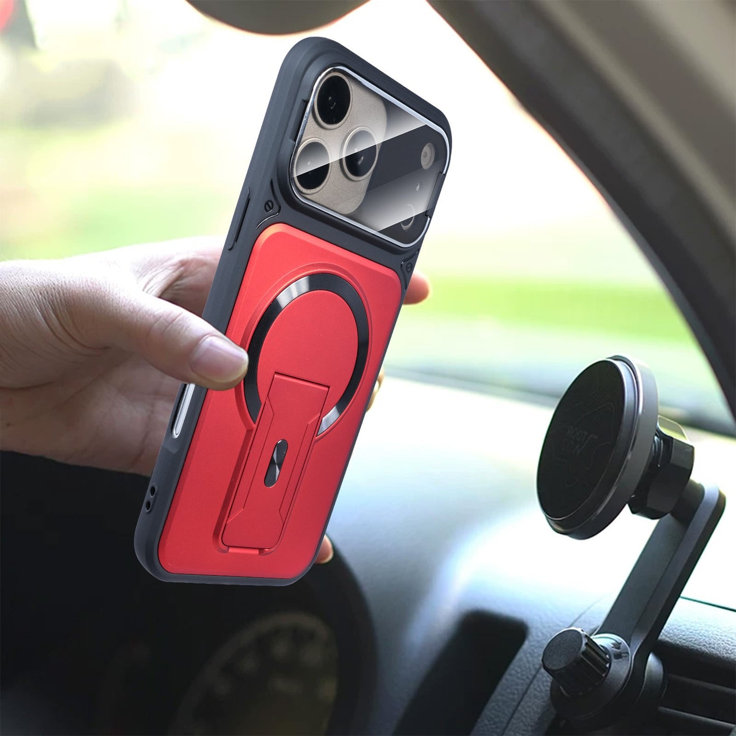 For iPhone 17 Pro Max/16/15/14 Magnetic Phone Case Storage Stand