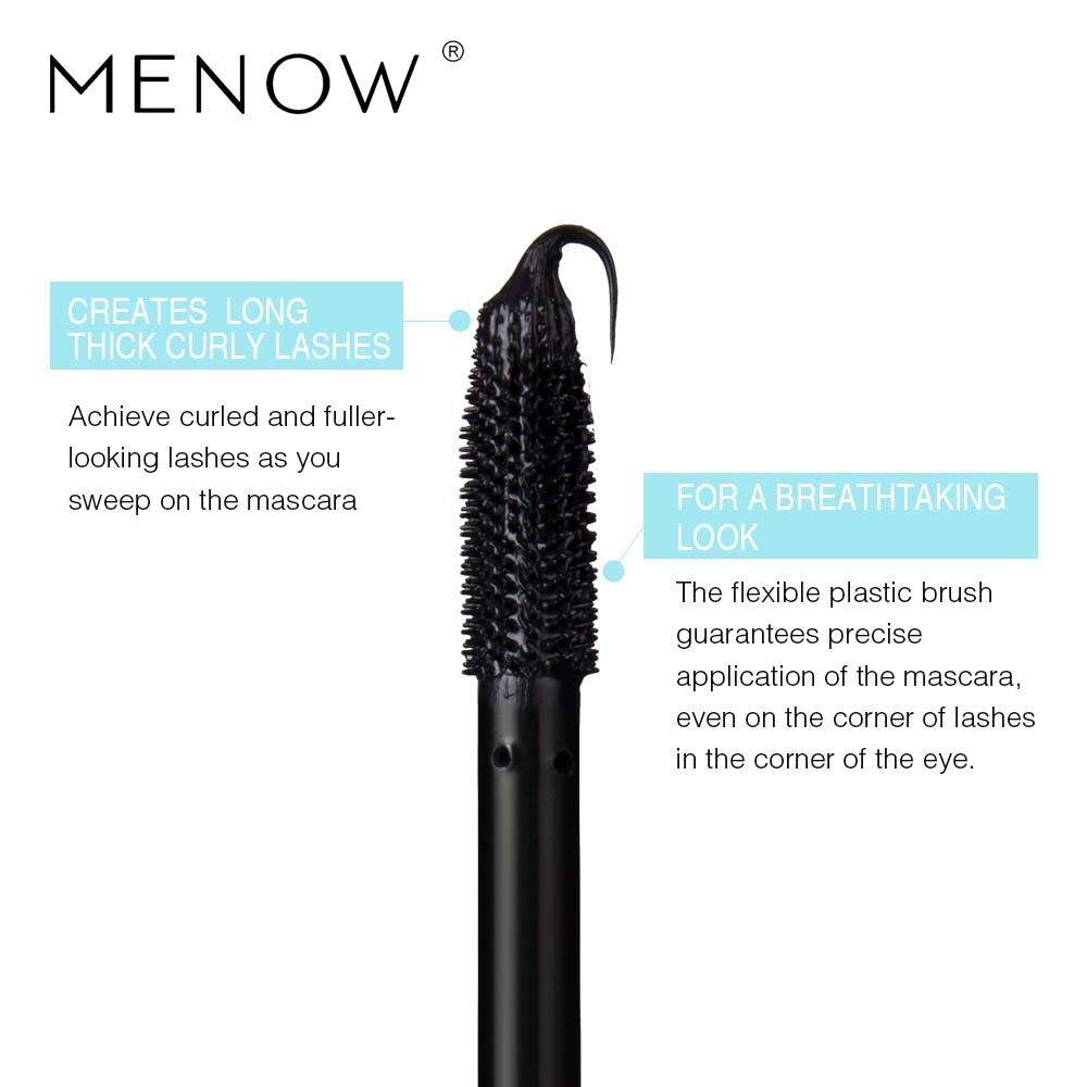 MENOW Brand Cosmetic Natural Black Lengthening Silicon Brush Professonal Mascara