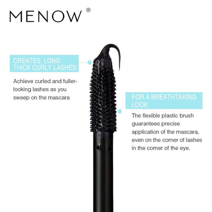 MENOW Brand Cosmetic Natural Black Lengthening Silicon Brush Professonal Mascara