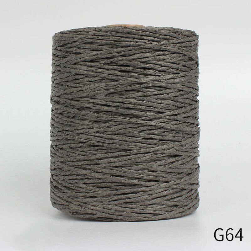 Hand Knitting Yarns 280-300M Natural Raffia Straw Colorful Crochet Threads Rolls