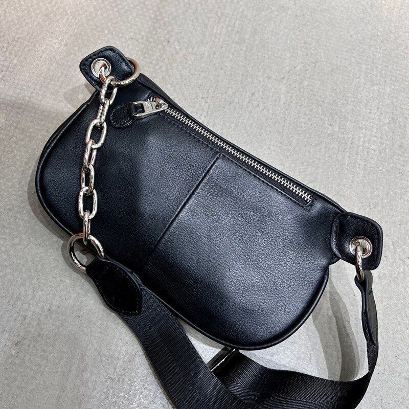 Genuine Leather Shoulder Bag Crossbody Purse Vintage Travelling Bags 25*14 CM