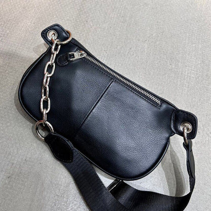 Genuine Leather Shoulder Bag Crossbody Purse Vintage Travelling Bags 25*14 CM
