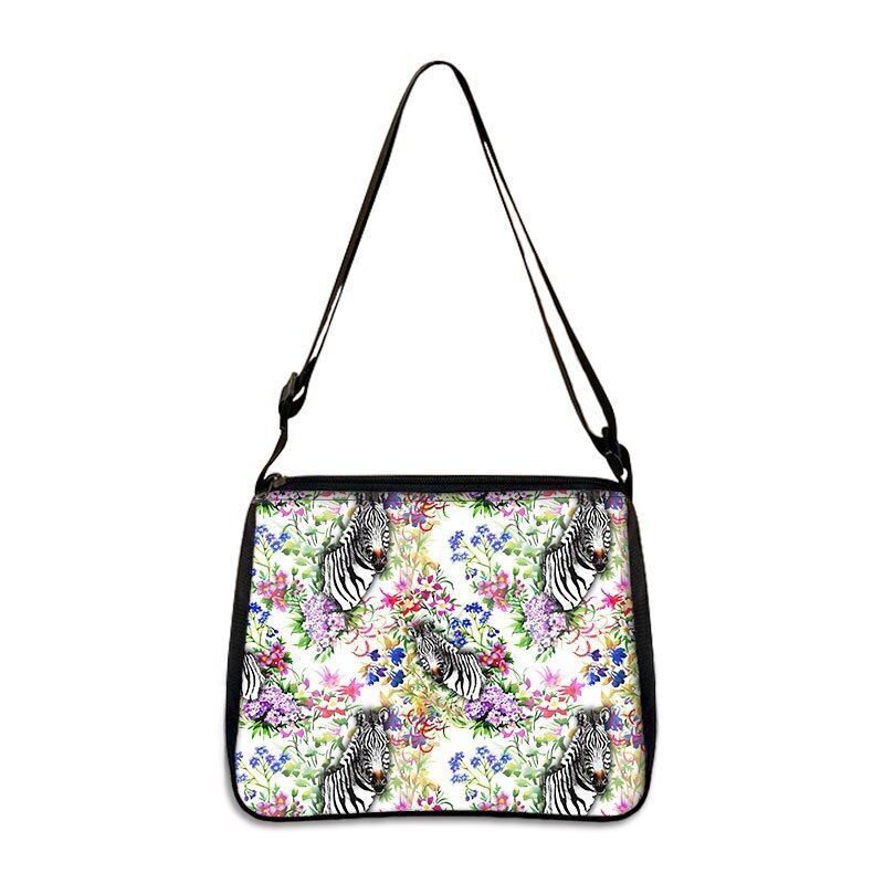 Horse Print Handbag Canvas Shoulder Bag Messenger Bags Travel Crossbody Nylon