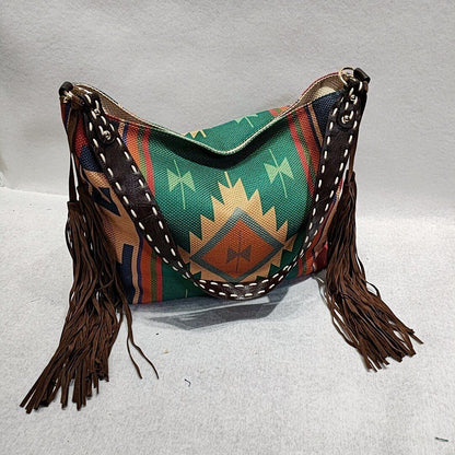 Canvas Linen One Shoulder Bag Female Beach Purse Grassland Retro Crossbody 1 PC