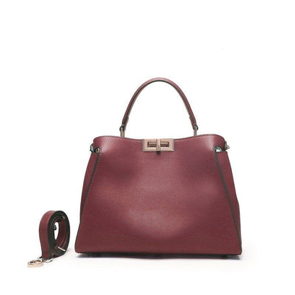 Genuine Leather Tote Handbag Women Bags Square Purse S/M/L Sizes Cow Leather 1PC