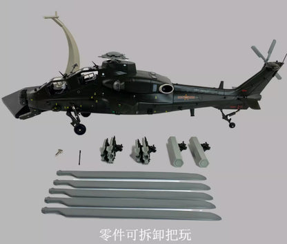 1:28 57CM China Z-10 Helicopter Plane Diecast Military Aircraft Airplane Model