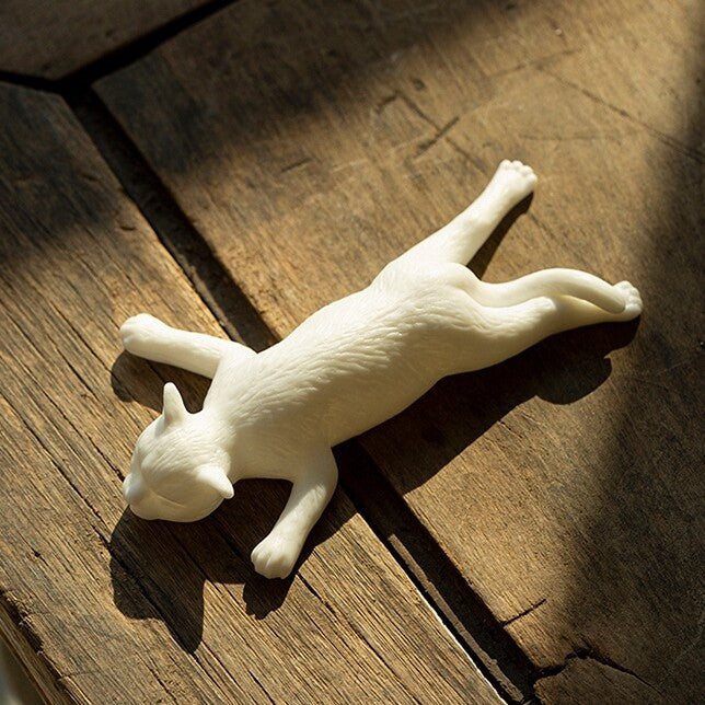 Creative Tea Pet Cat Funny Ornament Table Decoration Microlandscape Lovely Gift