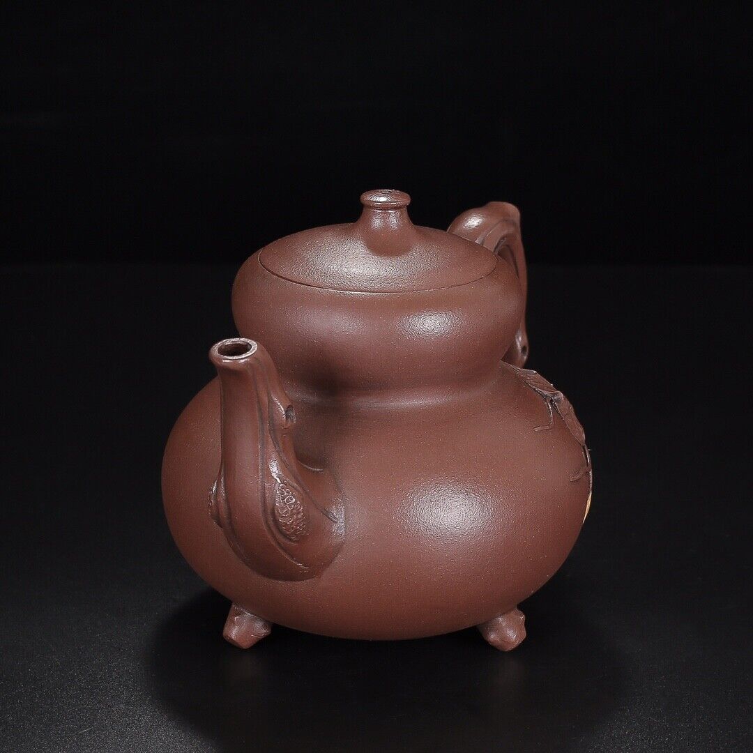 Chinese Yixing Zisha Clay Handmade Exquisite Teapo （福禄 底款：汪寅仙）