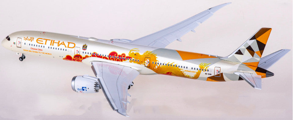 1:400 JC Wings ETIHAD BOEING 787-10 Passenger Airplane Flap Down Diecast Model