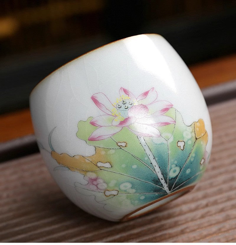 110ml Chinese Ceramics Ru Kiln Teacup Master's Cup Tea Bowl Tea Tasting Cup