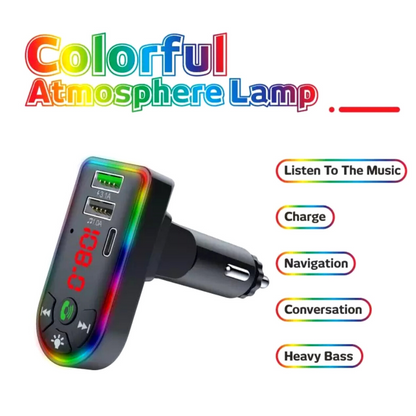 Transmisor De Audio FM Para Auto Bluetooth 5.0 USB Receptor Radio For Carro