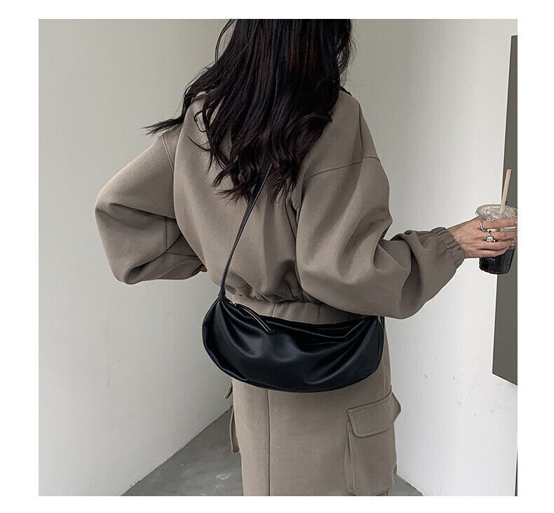 Women's Crossbody Hobo Bags Moon Shape Dumpling Bag Luxury Shoulder Strap Purse
