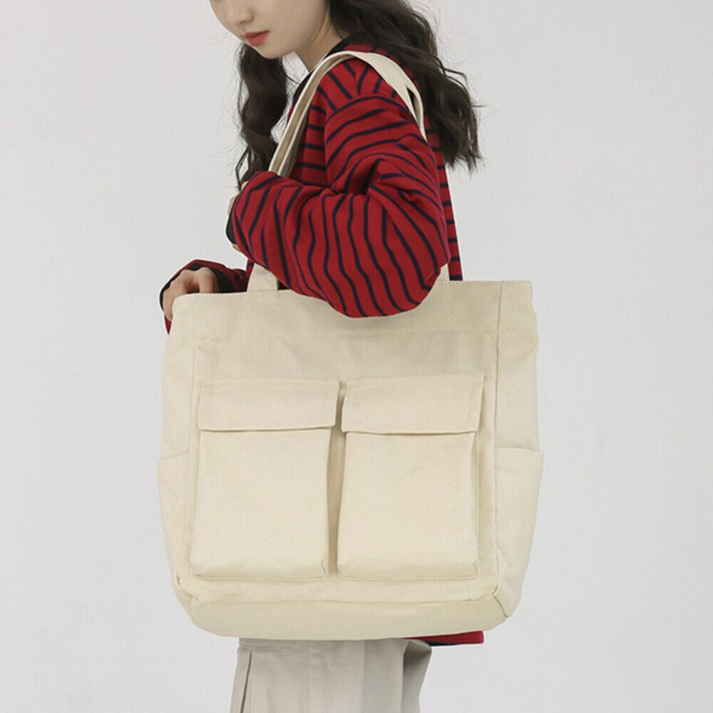 Casual Canvas Shoulder Bag Unisex Messenger Bag Large Capacity Cool Portable