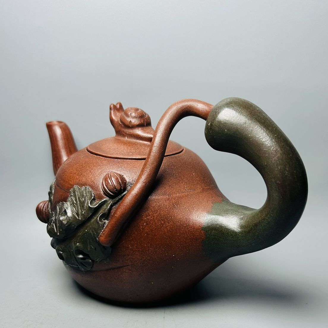 Vintage Chinese Yixing Purple Clay Teapot Zisha Ceremony Ceramic Pumpkin Teaware