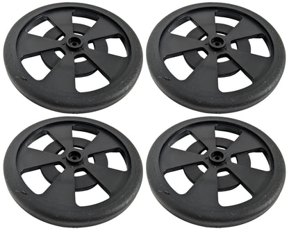 4 Pack 69mm Robotics Wheels - ABS Hubs with Silicone Tires, Fits 25-tooth Spline