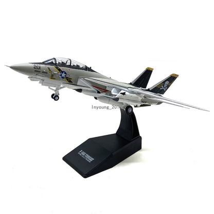 1:100 F-14A Tomcat Fighter Airplane Model Diecast Military Army Plane Model