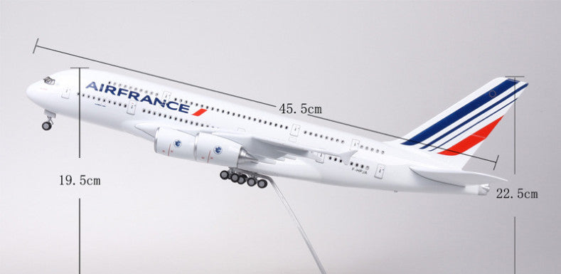 46CM 1:160 AIR FRANCE AIRBUS A380 Airplane Landing Gear Resin Aircraft Model
