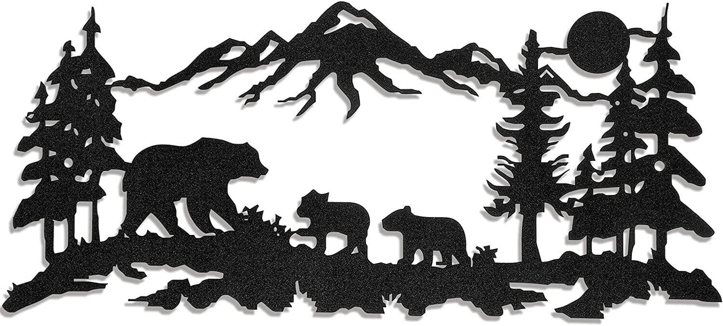 Metal Wall Art Decor Laser Cut Deer or Bear Signs for Cabin Decor Hunting Decor