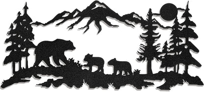 Metal Wall Art Decor Laser Cut Deer or Bear Signs for Cabin Decor Hunting Decor