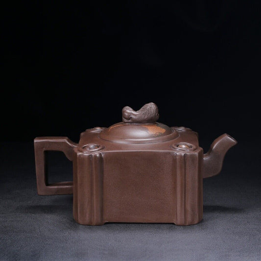 Chinese Yixing Zisha Clay Handmade Exquisite Teapot（时来运转 底款：蒋燕庭）