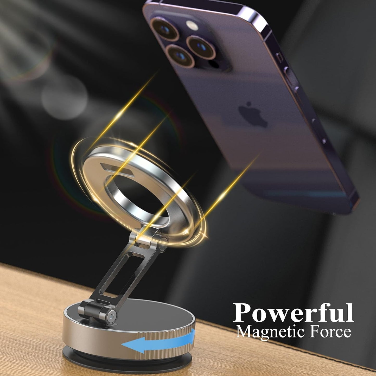 Vacuum Magnetic Phone Holder for Car,Full Metal Body,Vacuum Suction Phone Mount,
