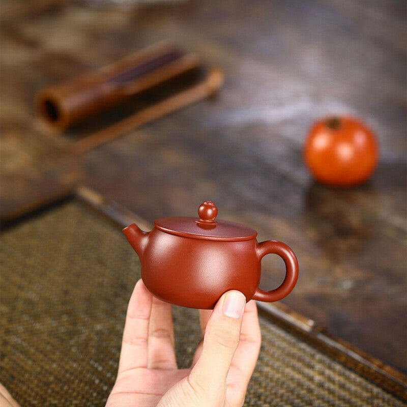 Dahongpao Clay True Yixing Zisha Tea Pot Marked Big Opening Mouth Pot 100ml Pot