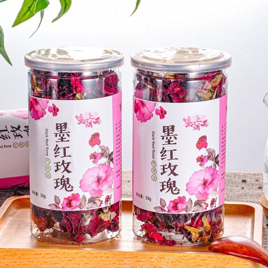 墨红玫瑰花茶养生茶 Ink Red Rose Tea Wellness Corolla Dried Flower Tea