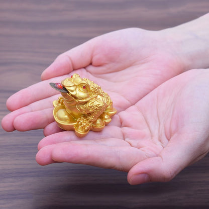 1PC Luck Golden Toad Ornament Three Legged Toad Gift Decoration