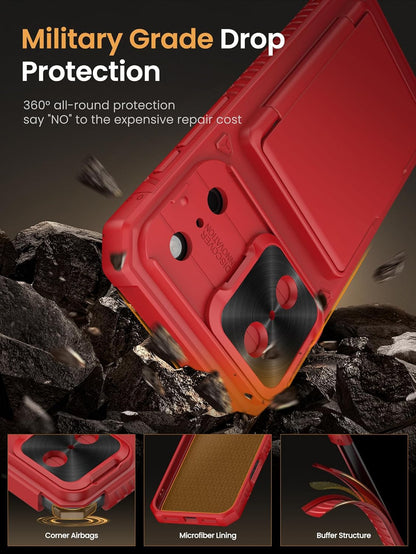 for Iphone 17 Pro Max Wallet Case with Card Holder (4 Cards) [RFID Blocking] & S