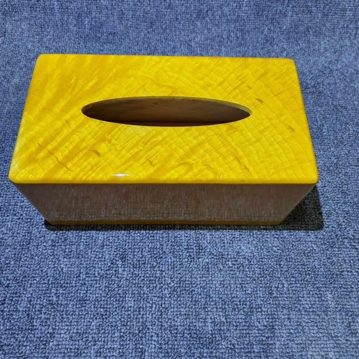 Golden Nanmu Wood Tissue Box 8.664.723.54in Solid Wood Decor