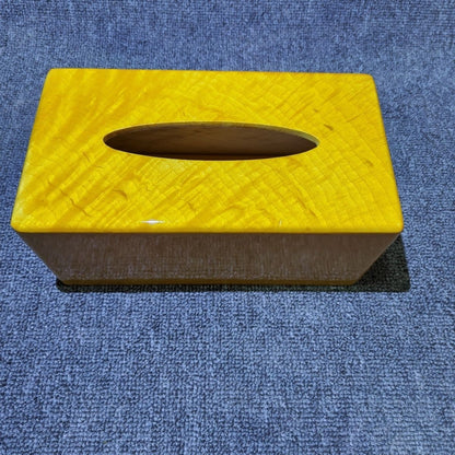 Golden Nanmu Wood Tissue Box 8.664.723.54in Solid Wood Decor