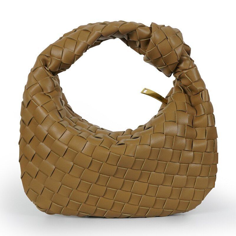 Golden Zipper Bag Synthetic Leather Tote Shoulder Bag Crossbody Handbag 26*24 CM