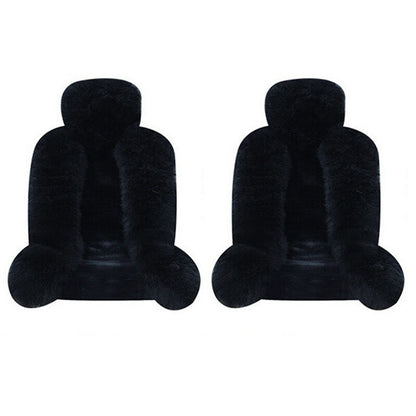 2PCS Genuine Australian Sheepskin Fur Long Wool Car Front Seat Cover Warm Winter