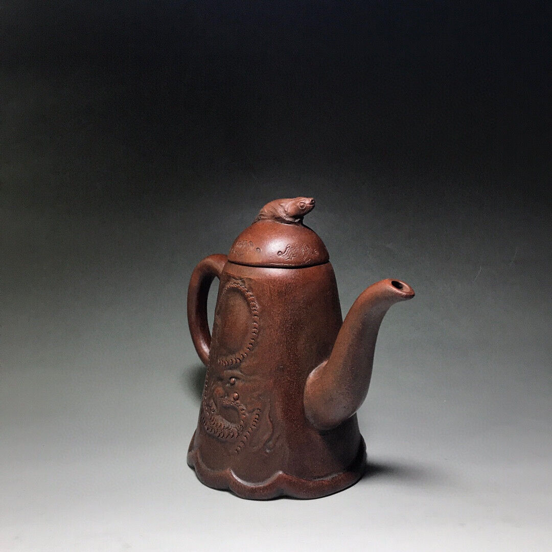 Chinese Yixing Zisha Clay Handmade Exquisite Teapot（龍吟九州 底款：项文勋）