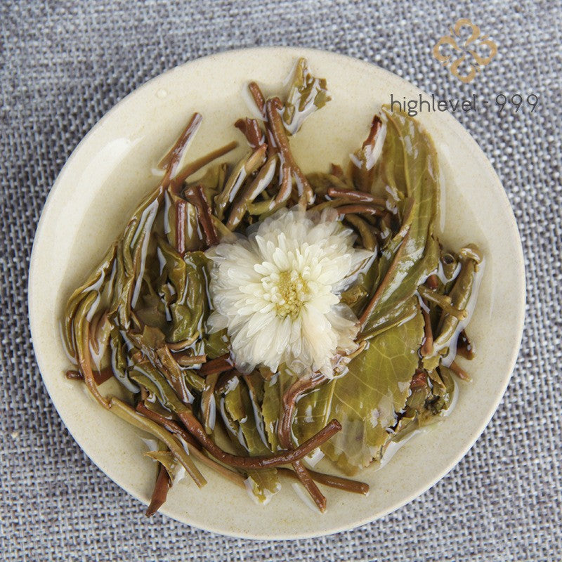 500g Raw Pu'er Tea Tuocha Chrysanthemum Flower Ancient Tree Dried Leaf Tea