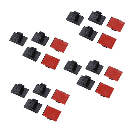 20 Pack Self-Adhesive Wire Tie Cable Clamp Clip Holder For Car Dash Camera E