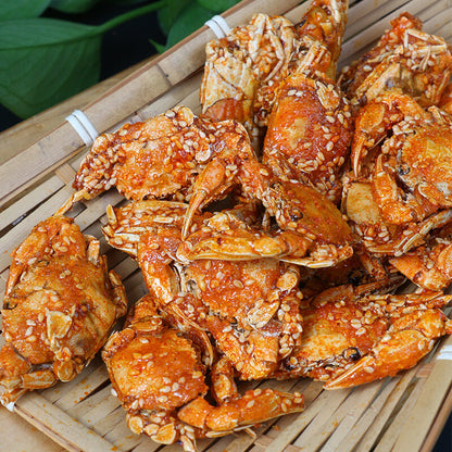 500g Spicy Small Sea Crabs Canned Cooked Seafood