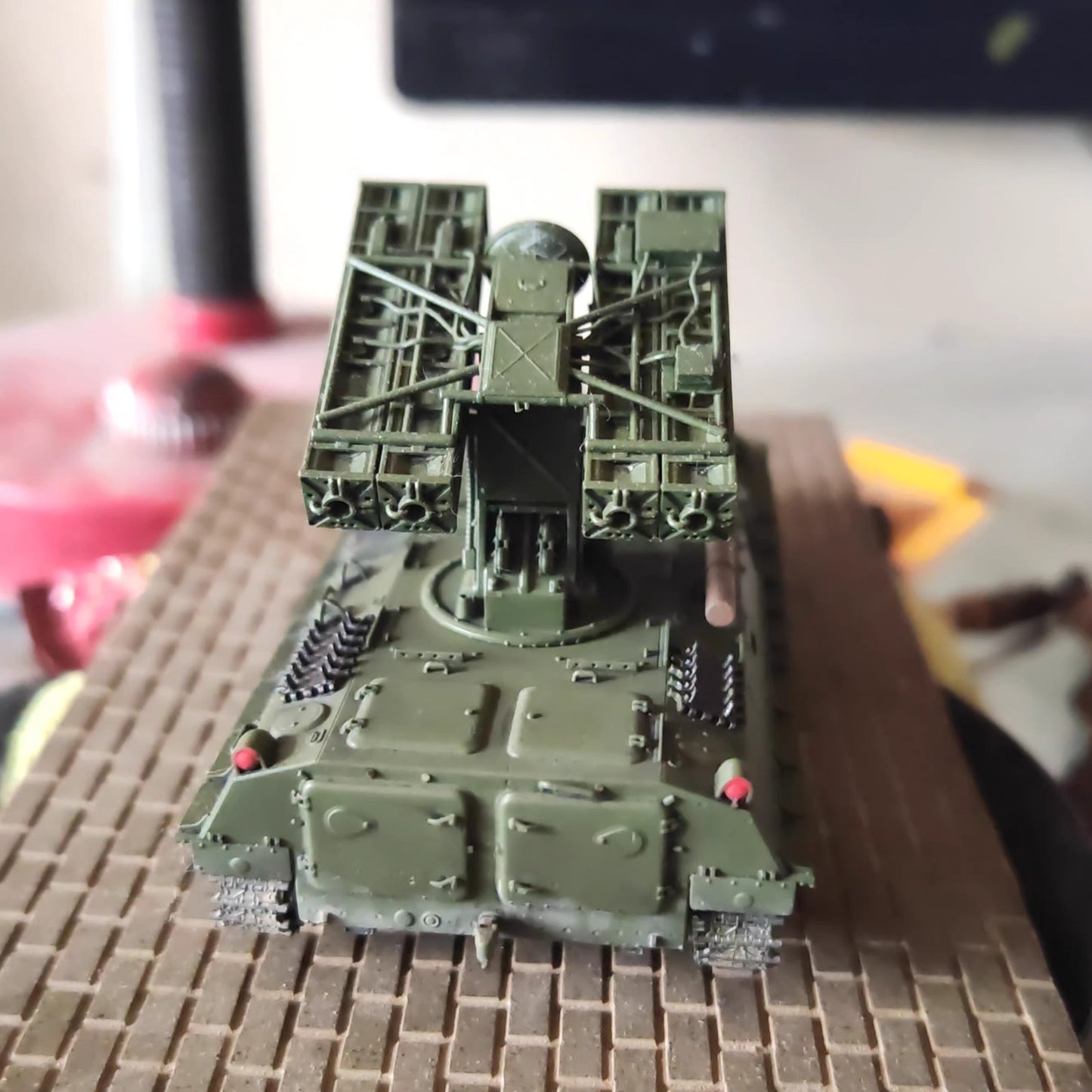 Homemade 1/72 Arrow 10 Air Defense Missile System Tank Finished Model Ornament