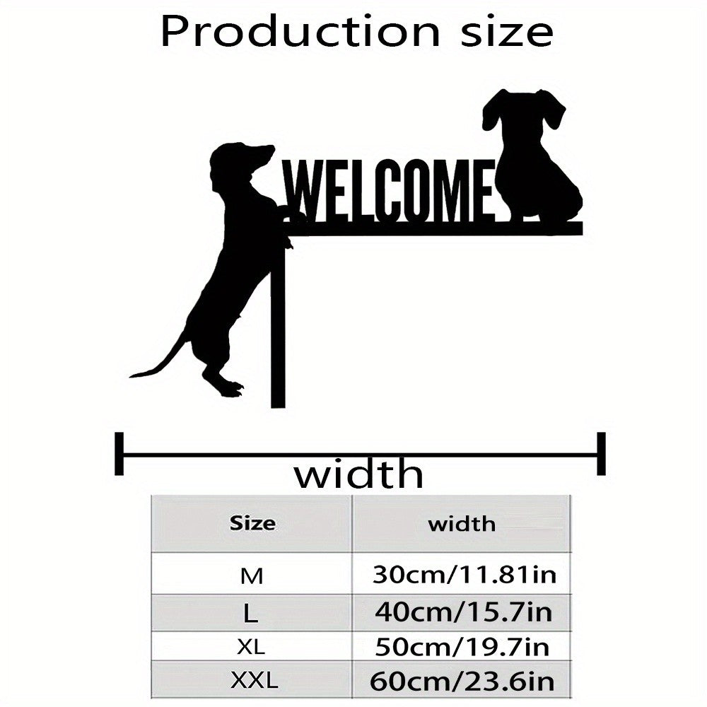 Wiener Dog Welcome Metal Wall Art Dachshund Pet Lover Gift Home Decor