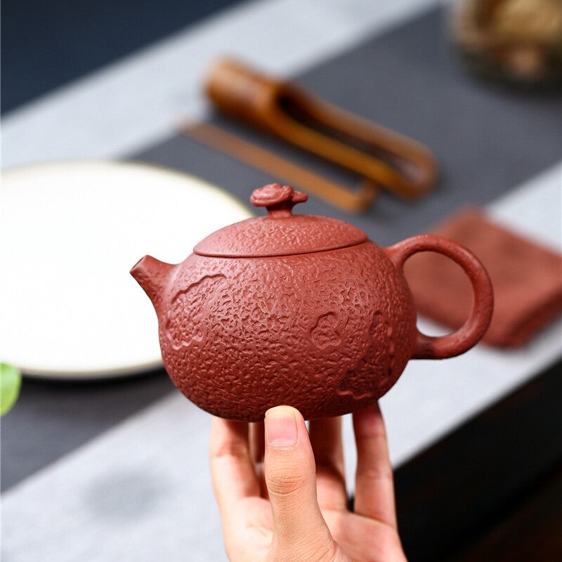 Handmade Tea Pot Marked 9 Infuser Holes Real Yixing Zisha Purple Duan Clay 320ml