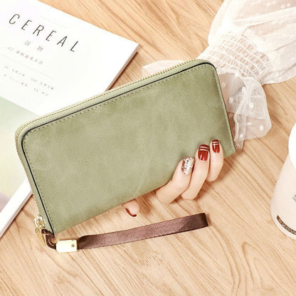 Wristband Wallet Clutch Long Card Purse Holder 19*9*3 CM Gray Pink Black Green
