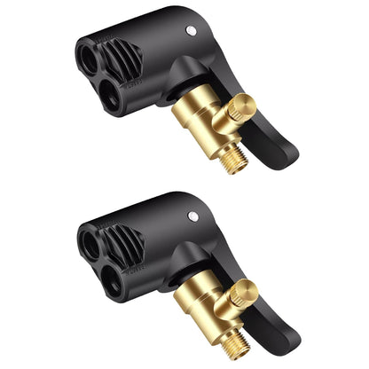 2PCS/Set 2-in-1 7.8mm Male Thread Deflateable Air Chuck Car Accessories Tool