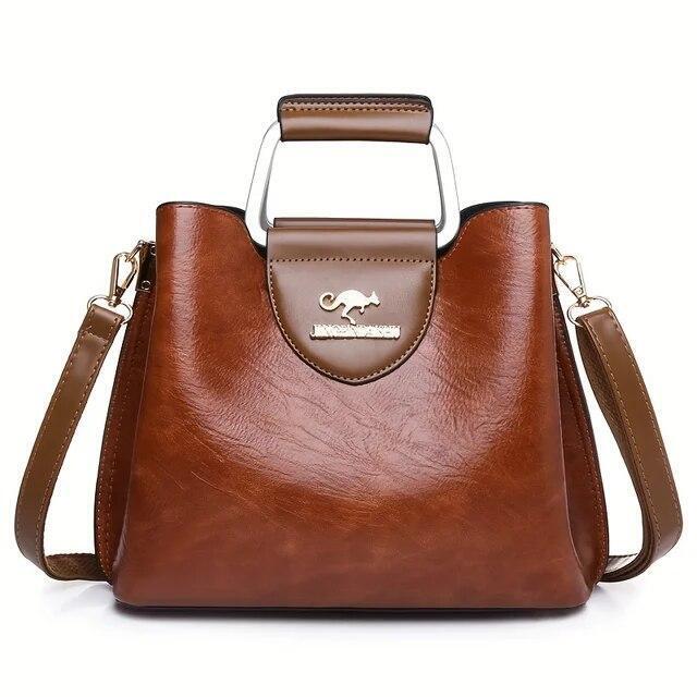 Bolso De Cuero Para Mujer Bolsa Moda Lujo Hombro Mano Cartera Bandolera Elegante